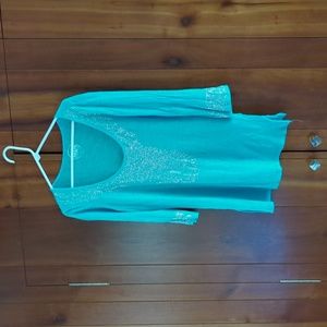 Blue bathing suit cover up